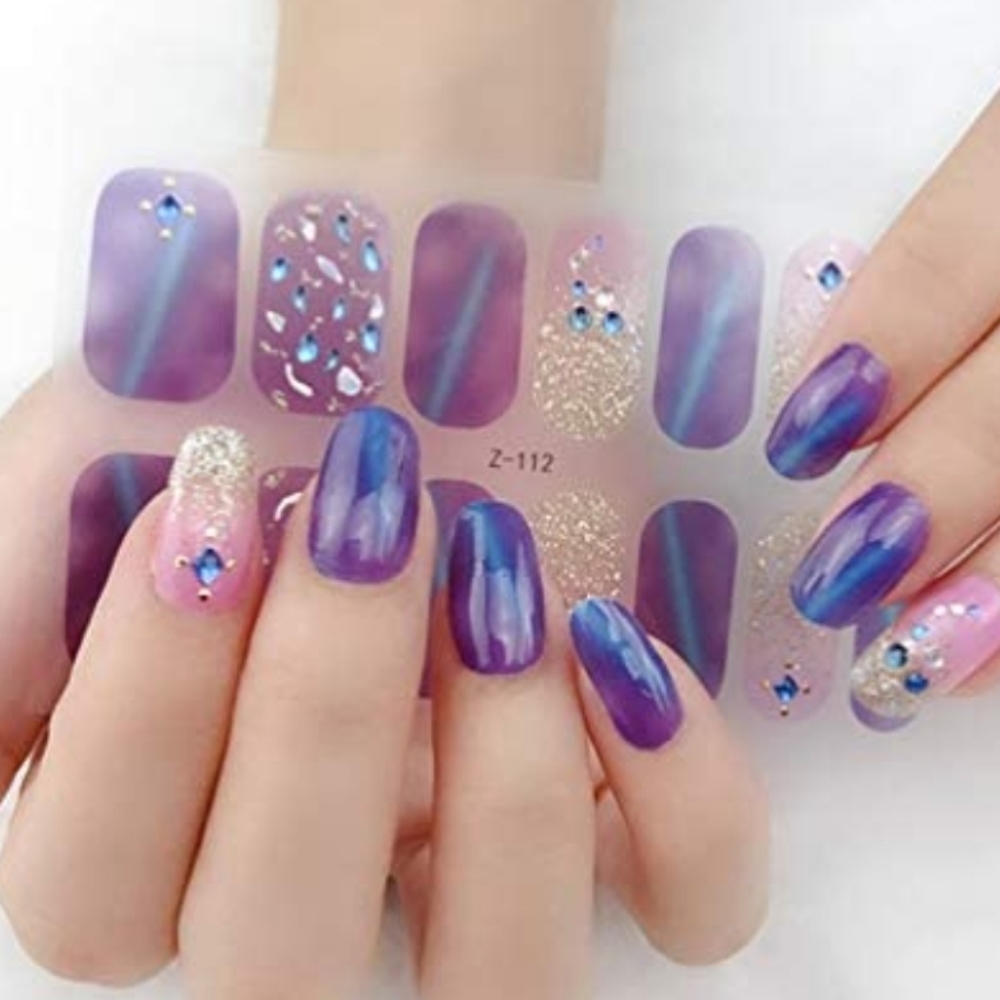 4 different sets Muted colors nail polish strips